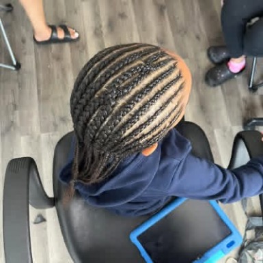 Braided scalp detail